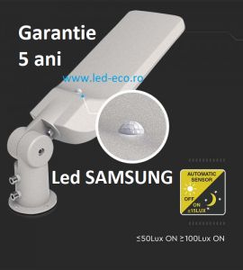 Proiector led Samsung 200W clasa C: Lampa stradala led Samsung 100W cu senzor crepuscular