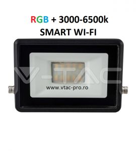 Intrerupator Wifi cu touch alb: Proiector SMART led RGB+CCT 50W